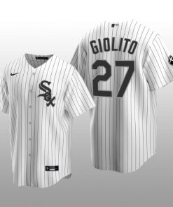 White Sox Lucas Giolito MR Patch Replica White Black Jersey
