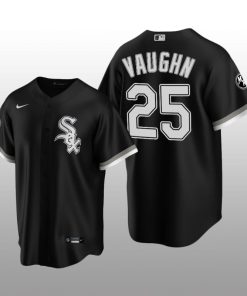 White Sox MR Patch Andrew Vaughn Replica Black Alternate Jersey