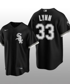 White Sox MR Patch Lance Lynn Replica Black Alternate Jersey