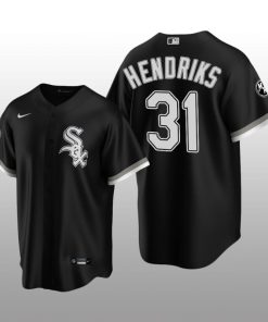 White Sox MR Patch Liam Hendriks Replica Black Alternate Jersey
