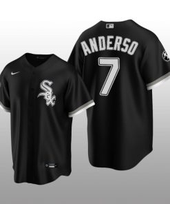 White Sox MR Patch Tim Anderson Replica Black Alternate Jersey