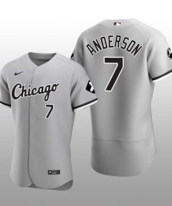 White Sox Tim Anderson MR Patch 2021 Authentic Jersey Gray