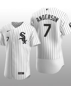 White Sox Tim Anderson MR Patch Authentic Home Jersey White Black