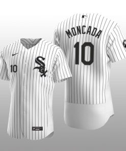 White Sox Yoan Moncada MR Patch Authentic Home Jersey White Black
