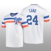 White V-Neck Men's Robinson Cano Cooperstown Collection Mets Jersey