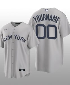 Yankees Custom 2021 Field of Dreams Replica Gray Jersey