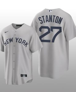 Yankees Giancarlo Stanton 2021 Field of Dreams Replica Gray Jersey
