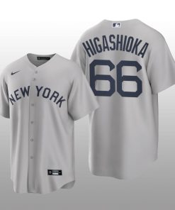 Yankees Kyle Higashioka 2021 Field of Dreams Replica Gray Jersey