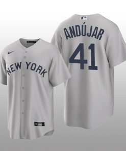 Yankees Miguel Andujar 2021 Field of Dreams Replica Gray Jersey