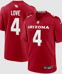 Nike Cardinal Jeremiyah Love #4 Arizona Cardinals Game Jersey