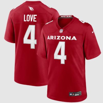 Nike Cardinal Jeremiyah Love #4 Arizona Cardinals Game Jersey