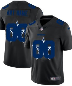 Dallas Cowboys Custom Men's Nike Team Logo Dual Overlap Limited NFL Jersey Black