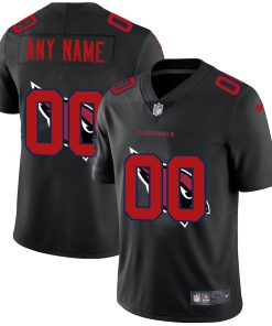 Arizona Cardinals Custom Men's Nike Team Logo Dual Overlap Limited NFL Jersey Black