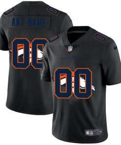 Denver Broncos Custom Men's Nike Team Logo Dual Overlap Limited NFL Jersey Black