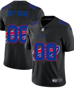 Buffalo Bills Custom Men's Nike Team Logo Dual Overlap Limited NFL Jersey Black