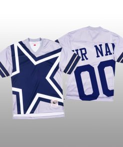 NFL Dallas Cowboys Custom White Men's Mitchell & Nell Big Face Fashion Limited NFL Jersey