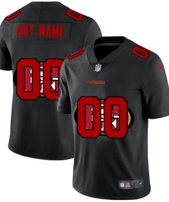 San Francisco 49ers Custom Men's Nike Team Logo Dual Overlap Limited NFL Jersey Black