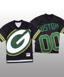 NFL Green Bay Packers Custom Black Men's Mitchell & Nell Big Face Fashion Limited NFL Jersey