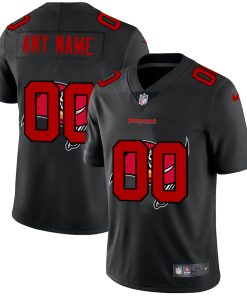 Tampa Bay Buccaneers Custom Men's Nike Team Logo Dual Overlap Limited NFL Jersey Black