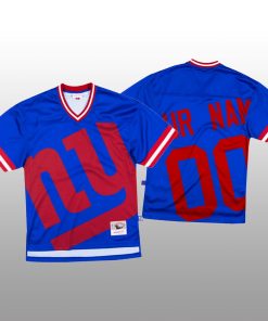 NFL New York Giants Custom Blue Men's Mitchell & Nell Big Face Fashion Limited NFL Jersey