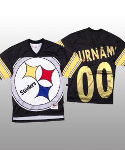 NFL Pittsburgh Steelers Custom Black Men's Mitchell & Nell Big Face Fashion Limited NFL Jersey