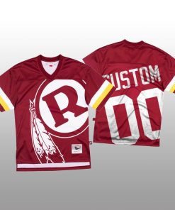 NFL Washington Redskins Custom Red Men's Mitchell & Nell Big Face Fashion Limited NFL Jersey
