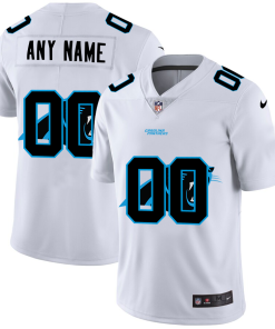 Carolina Panthers Custom White Men's Nike Team Logo Dual Overlap Limited NFL Jersey