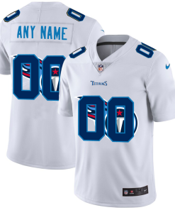 Tennessee Titans Custom White Men's Nike Team Logo Dual Overlap Limited NFL Jersey