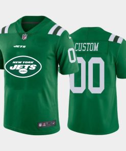 New York Jets Custom Green Men's Nike Big Team Logo Vapor Limited NFL Jersey