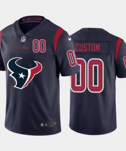 Houston Texans Custom Navy Blue Men's Nike Big Team Logo Player Vapor Limited NFL Jersey