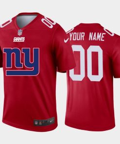 New York Giants Custom Red Men's Nike Big Team Logo Vapor Limited NFL Jersey