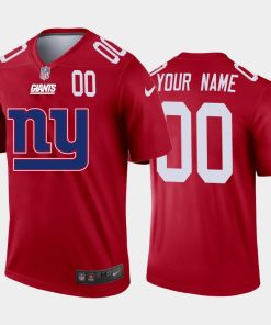 New York Giants Custom Red Men's Nike Big Team Logo Player Vapor Limited NFL Jersey