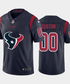 Houston Texans Custom Navy Blue Men's Nike Big Team Logo Vapor Limited NFL Jersey