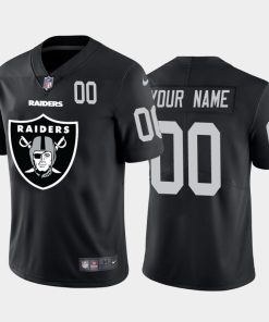 Las Vegas Raiders Custom Black Men's Nike Big Team Logo Player Vapor Limited NFL Jersey