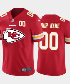 Kansas City Chiefs Custom Red Men's Nike Big Team Logo Player Vapor Limited NFL Jersey