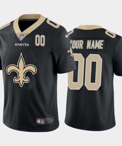 New Orleans Saints Custom Black Men's Nike Big Team Logo Player Vapor Limited NFL Jersey