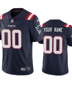 New England Patriots Custom Men's Nike Navy 2020 Vapor Limited Jersey