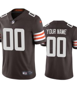 Cleveland Browns Custom Men's Nike Brown 2020 Vapor Limited Jersey
