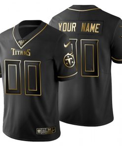Tennessee Titans Custom Men's Nike Black Golden Limited NFL 100 Jersey