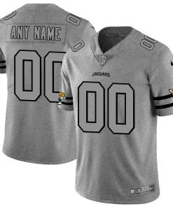 Jacksonville Jaguars Custom Men's Nike Gray Gridiron II Vapor Untouchable Limited NFL Jersey