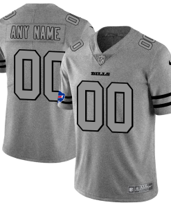 Buffalo Bills Custom Men's Nike Gray Gridiron II Vapor Untouchable Limited NFL Jersey