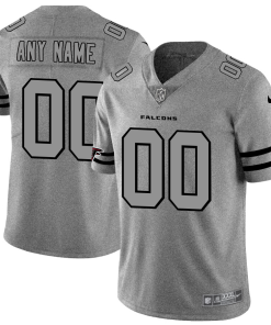 Atlanta Falcons Custom Men's Nike Gray Gridiron II Vapor Untouchable Limited NFL Jersey