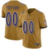 Nike Baltimore Ravens Customized Gold Men's Stitched NFL Limited Inverted Legend Jersey