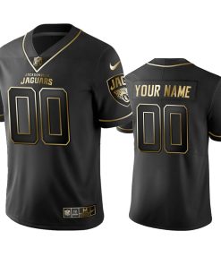 Jaguars Custom Men's Stitched NFL Vapor Untouchable Limited Black Golden Jersey
