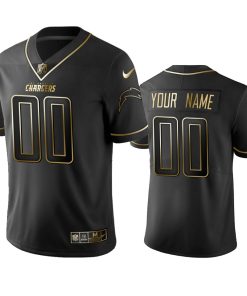 Chargers Custom Men's Stitched NFL Vapor Untouchable Limited Black Golden Jersey