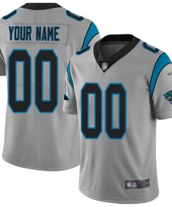 Nike Carolina Panthers Customized Silver Men's Stitched NFL Limited Inverted Legend Jersey