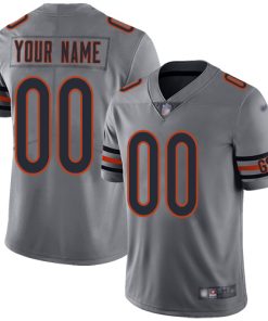 Nike Chicago Bears Customized Silver Men's Stitched NFL Limited Inverted Legend Jersey