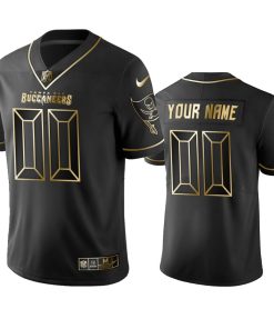 Buccaneers Custom Men's Stitched NFL Vapor Untouchable Limited Black Golden Jersey