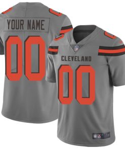 Nike Cleveland Browns Customized Gray Men's Stitched NFL Limited Inverted Legend Jersey