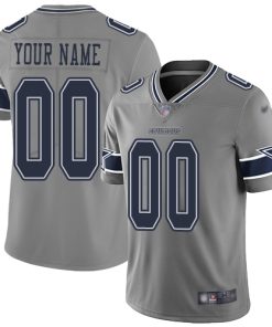 Nike Dallas Cowboys Customized Gray Men's Stitched NFL Limited Inverted Legend Jersey